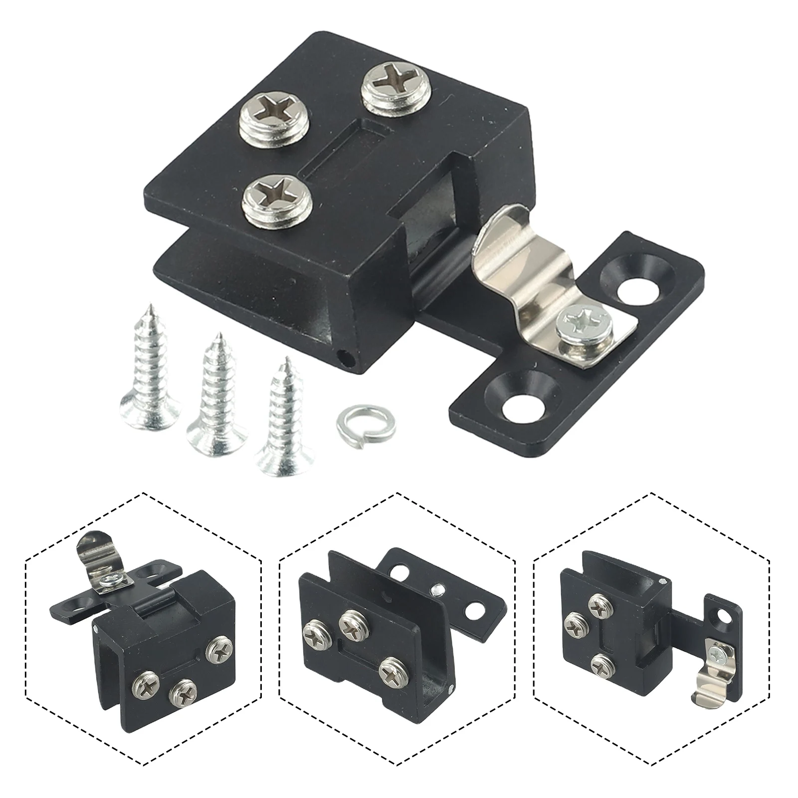 Brandneue Schrankscharniere, Türscharniere, Möbelbeschläge, Glastürscharniere, Schranktürklammern, Vitrinenscharniere, 1 Stück Image