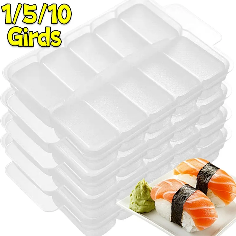 1/5/10Girds DIY Sushi Formen Reis Ball Mold Set Sushi Reis Form Maker Sushi Roll Form Bento Reis Baller Shaker Box Küche Werkzeug Image
