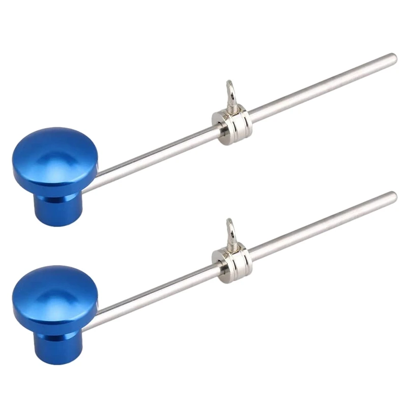 2X Blau Aluminium Legierung Bass Drum Beater Kick Drum Fuß Pedal Beater Ersatz Teile Image