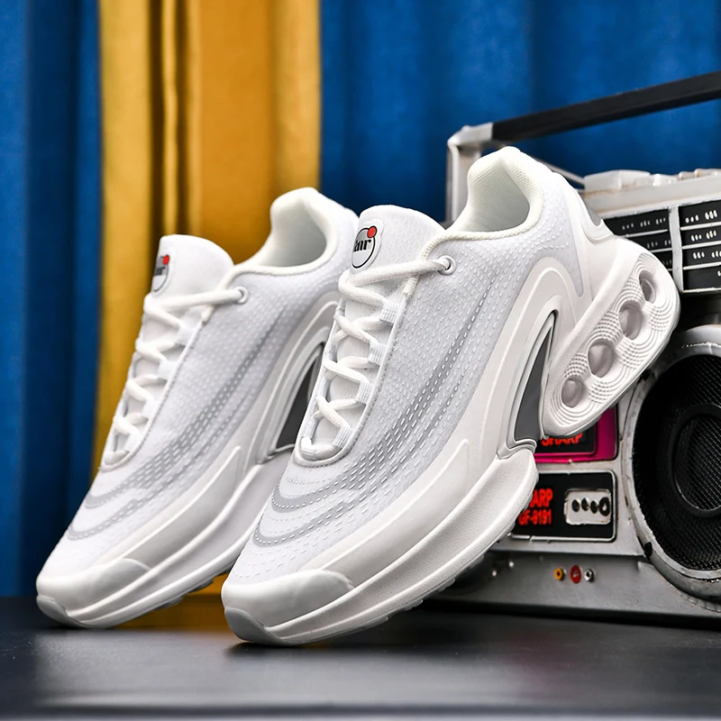 2026 New Spring Large Size Couple Air Cushion Sports Shoes Student Running Shoes Men Casual Trendy Sport Shoes Breathable