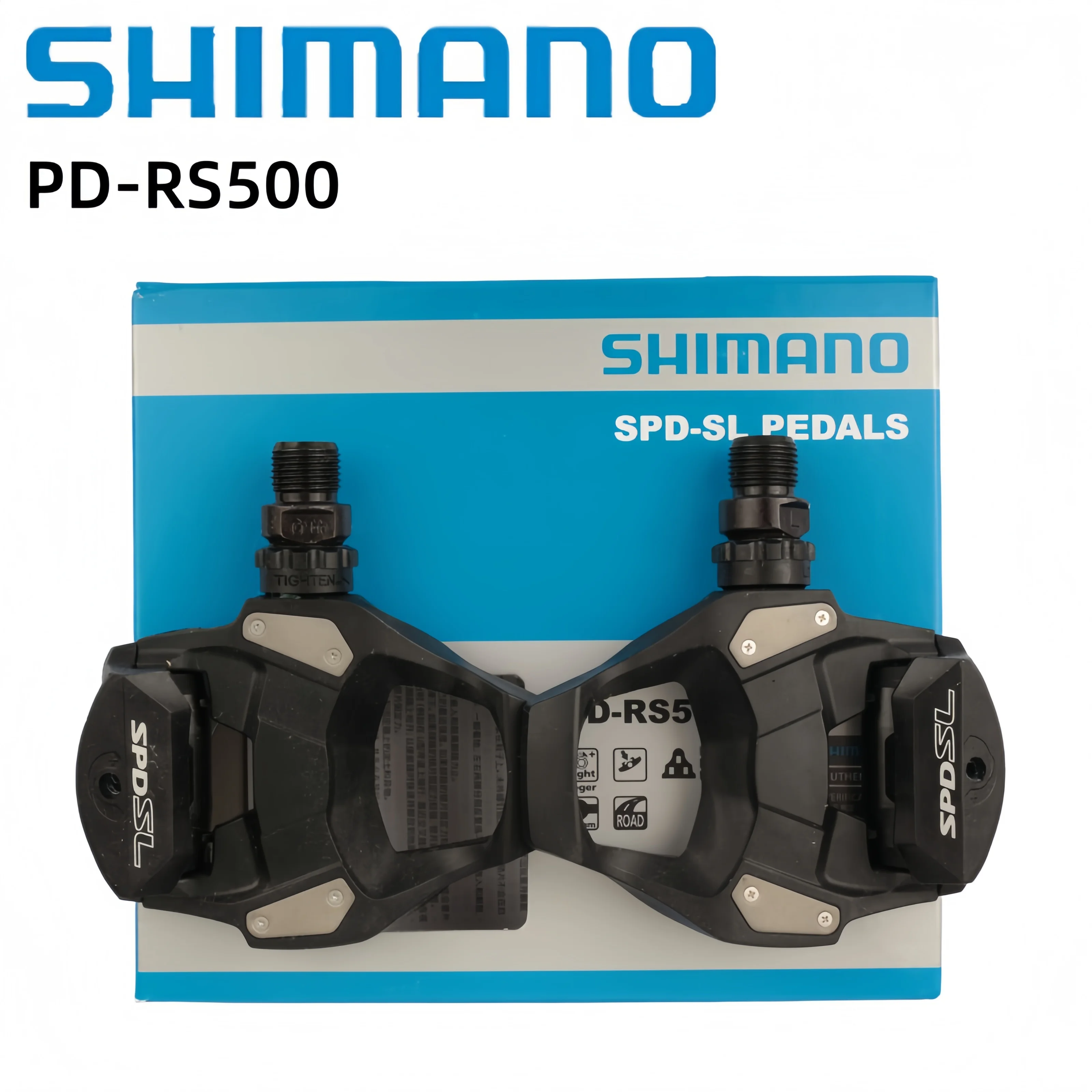 Shimano SPD-SL Pedal PD-RS500 mit SM-SH11 Stollen für Rennrad Pedal Fahrradzubehör mit Box Original Original Shimano Image