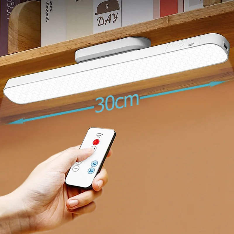 Lampada da scrivania a LED remota Luce notturna sospesa magnetica Lampada da tavolo ricaricabile USB Lampada da lettura a 3 colori per armadio guardaroba