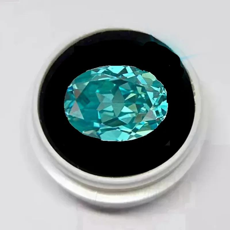 Natürlicher, grün gefärbter Paraiba-Edelstein im ovalen Schliff, 12 x 16 mm, 12,50 ct, loser Edelstein für die Herstellung von DIY-Hochzeitsschmuck Image