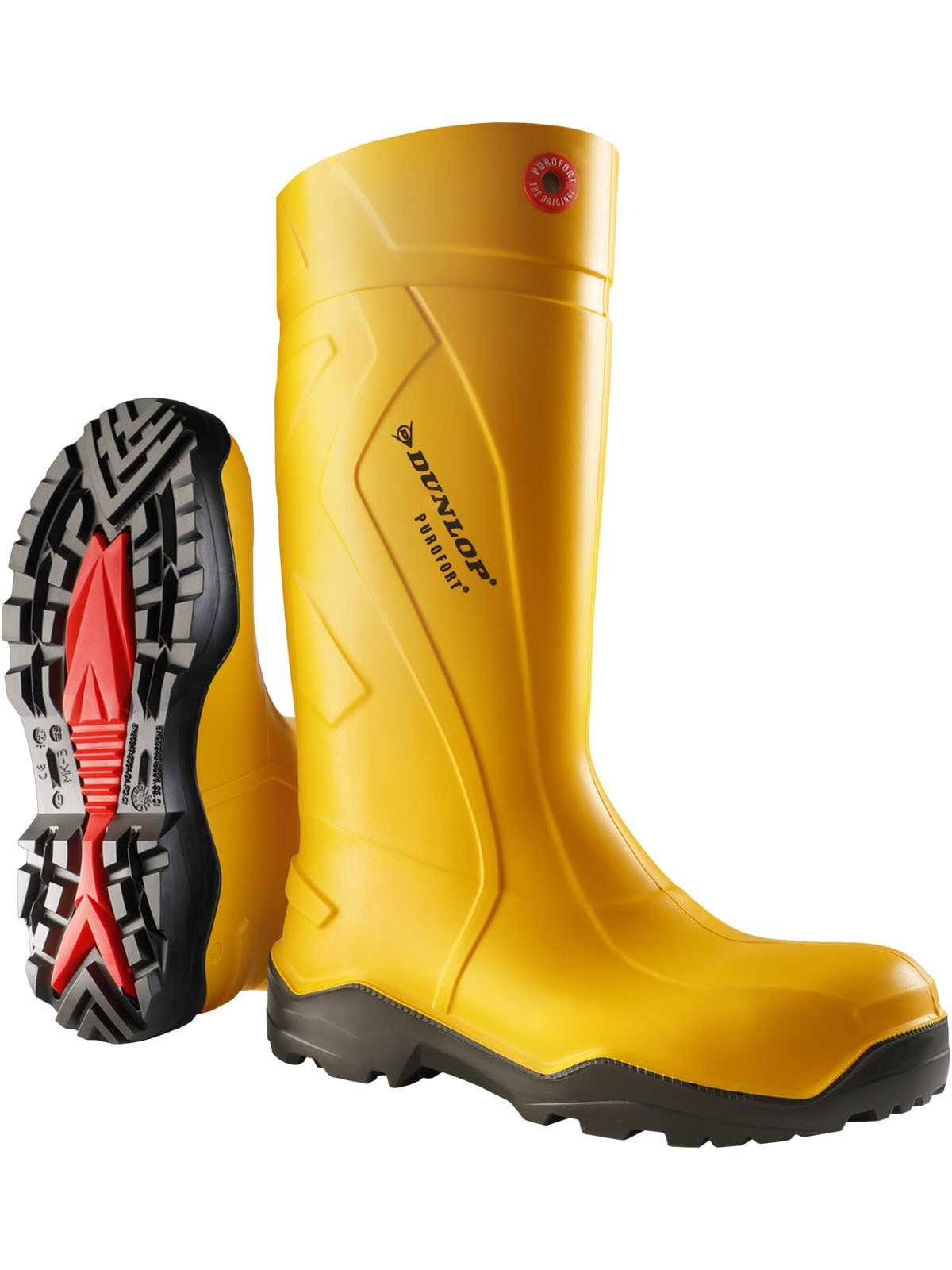 Sicherheitsstiefel DUNLOP "Sicherheitsstiefel C762241 Purofort+ full safety" Gr. 49, gelb, 49, Schuhe