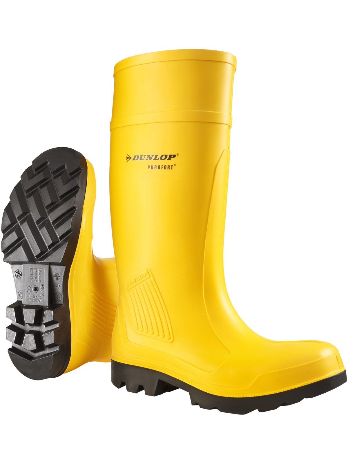 Sicherheitsstiefel DUNLOP "Sicherheitsstiefel C462241 Purofort Professional full safety" Gr. 37, gelb, 37, Obermaterial: 100% Textilmaterial TEXMAT., Schuhe