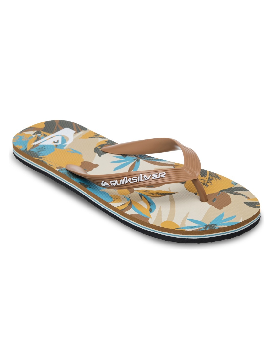 Sandale QUIKSILVER "Molokai Art", Herren, Gr. 8(41), bone weiß interact floral, Obermaterial:Obermaterial: 100% Synthetik, Futter: 100% Synthetik, Laufsohle: 100% Schwammgummi;, Schuhe Sandale