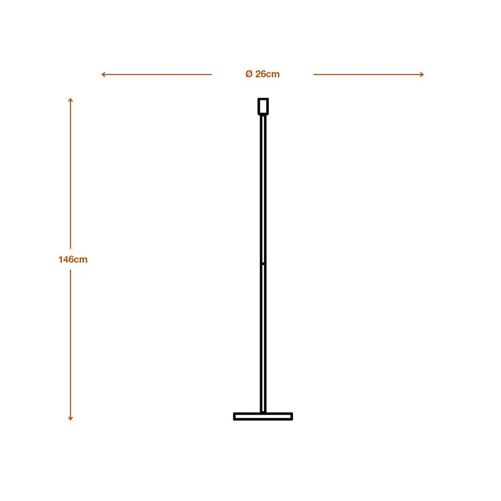 OSRAM Stehlampe DECOR STICK, alu / grau / zink, für Wohn- / Esszimmer, Metall, Modern, Stehlampe