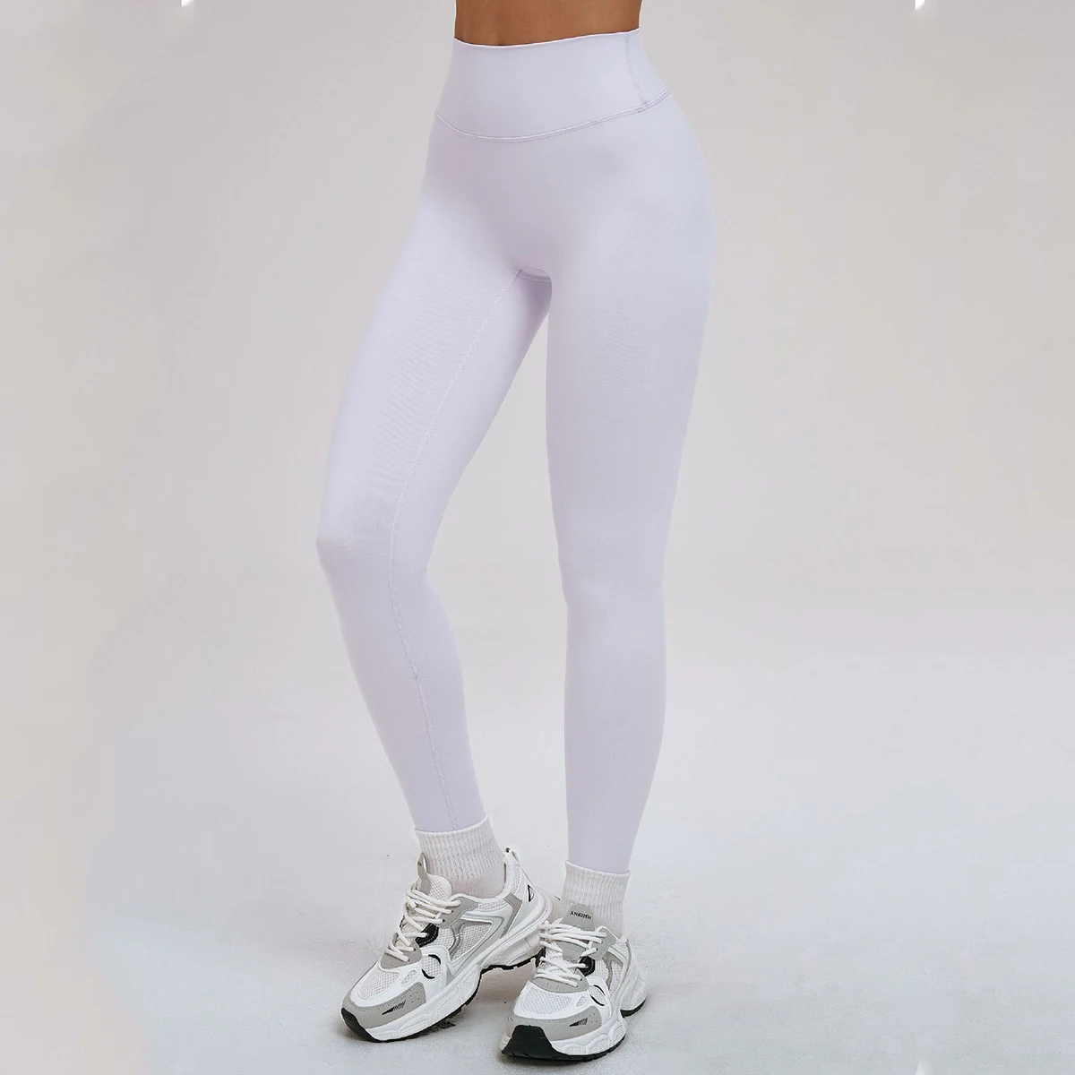 Nouveaux leggings de sport pour femmes à taille haute, vêtements de sport pour la course à pied, couleur unie, pantalons de yoga extensibles, collants de sport pour femmes, pantalons de sport