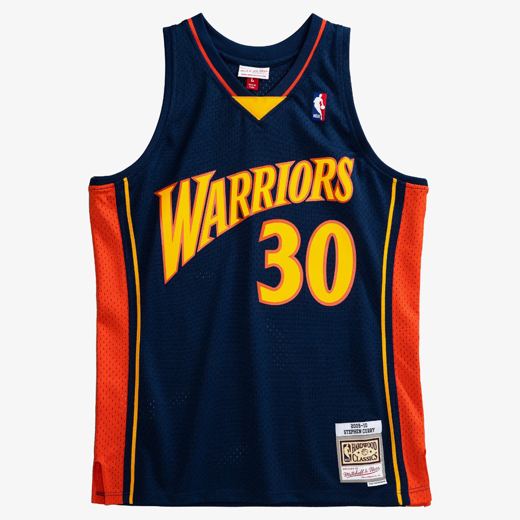 Maillot Swingman Extérieur Golden State Warriors 2009-10 Mitchell & Ness – Bleu marine – Steph Curry - Homme Taille: XS