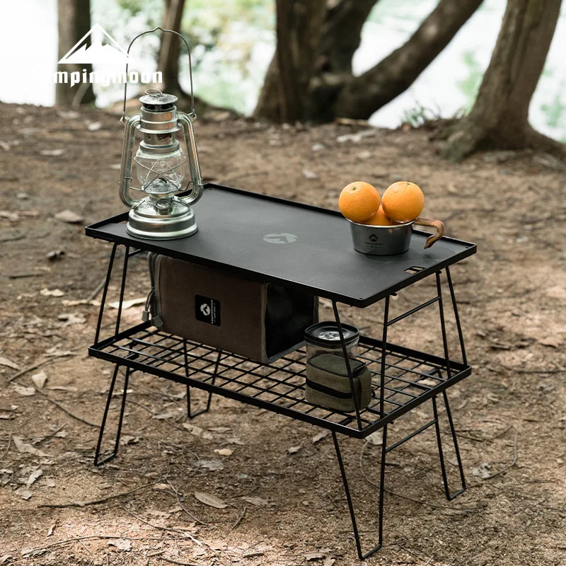 T-2308 IGT Klappbarer Campingtisch aus Aluminiumlegierung, Bestseller Schwarzer Outdoor-Tisch, Tragbar und Modern Image
