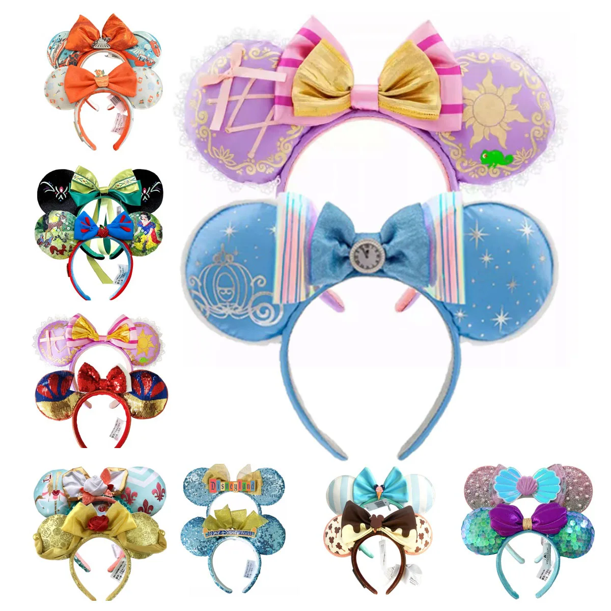 2 Stück Disney Minnie Mouse Ohr Stirnband Neue Feiertage DISNEY PRINCESS Kopfschmuck Cosplay für Erwachsene Kinder Haarschmuck Image