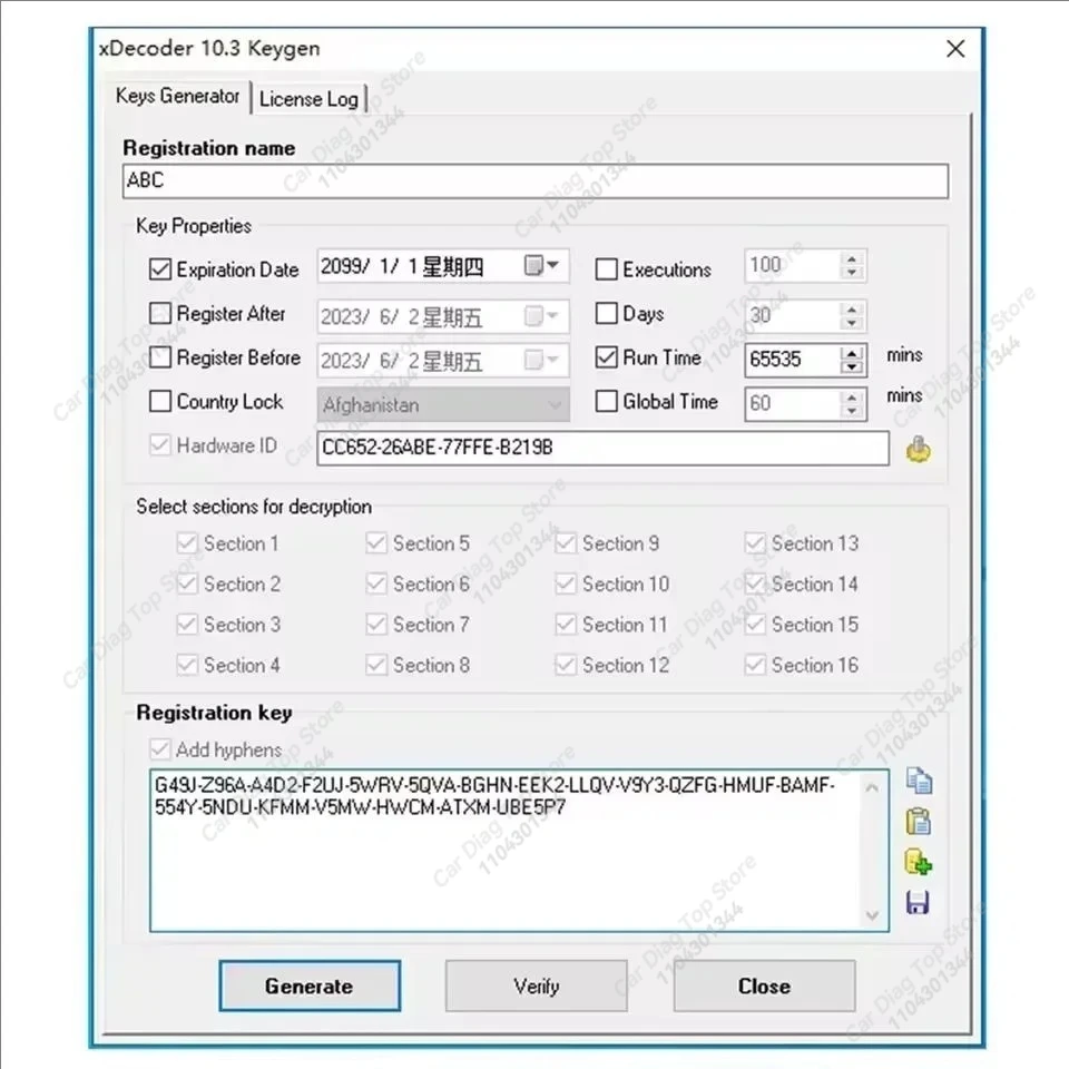 Guter Preis DTC-Entferner XDecoder 10.3 DTC OFF Lösungssoftware Behinderte Fehler Off DTC-Entferner für viele Laptops Image