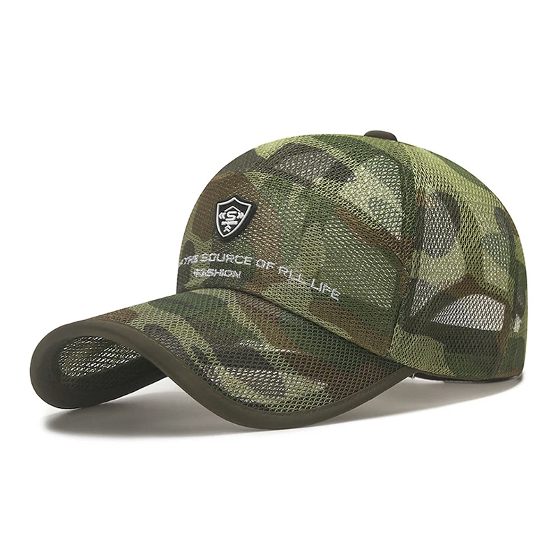 Berretto da baseball in rete mimetica per esterni Berretto da uomo estivo unisex per uomo e donna Berretto da baseball mimetico Cappello da camionista Casquett