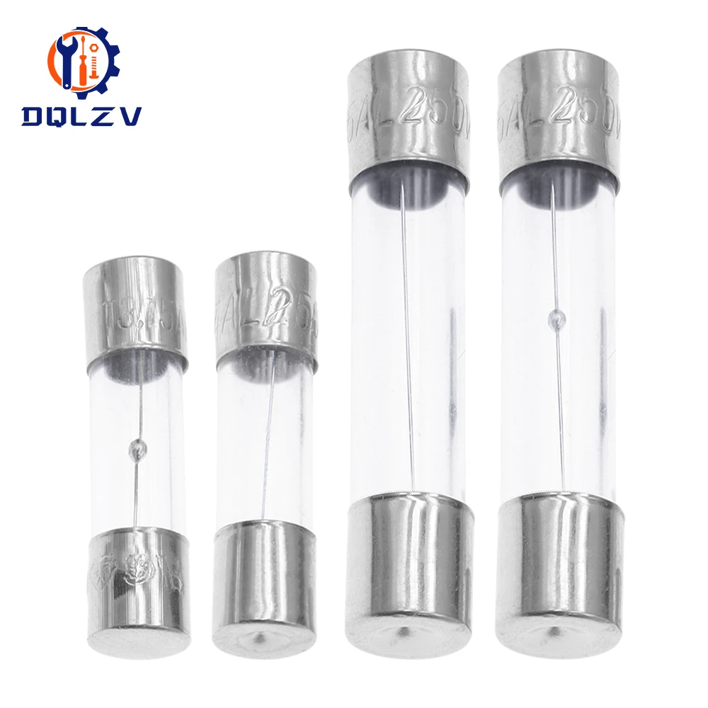 5*20mm 6*30mm Flinke Glasrohrsicherungen 5x20mm 6x30mm 250V 0,5A 1A 2A 3A 4A 5A 6A 8A 10A 15A 20A 25A 30A AMP Träge Sicherung Image