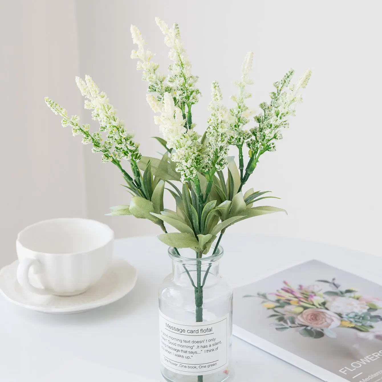 Artificial Flowers Plant Lavender Valentine's Wedding Wreath Home Room Outdoor Yard Garden Vase Decora Bridal Bouquet DIY Gifts