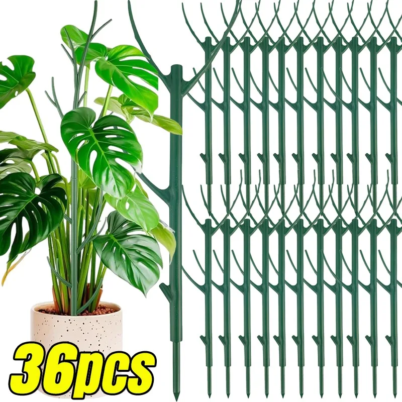 Pflanzenstützpfähle, stapelbar, Blumenstützregal für Topf-Bonsai-Pflanzen, Befestigungsstange, Pflanzen, Klettern, Weinrebenpfahl, Gartenbedarf Image