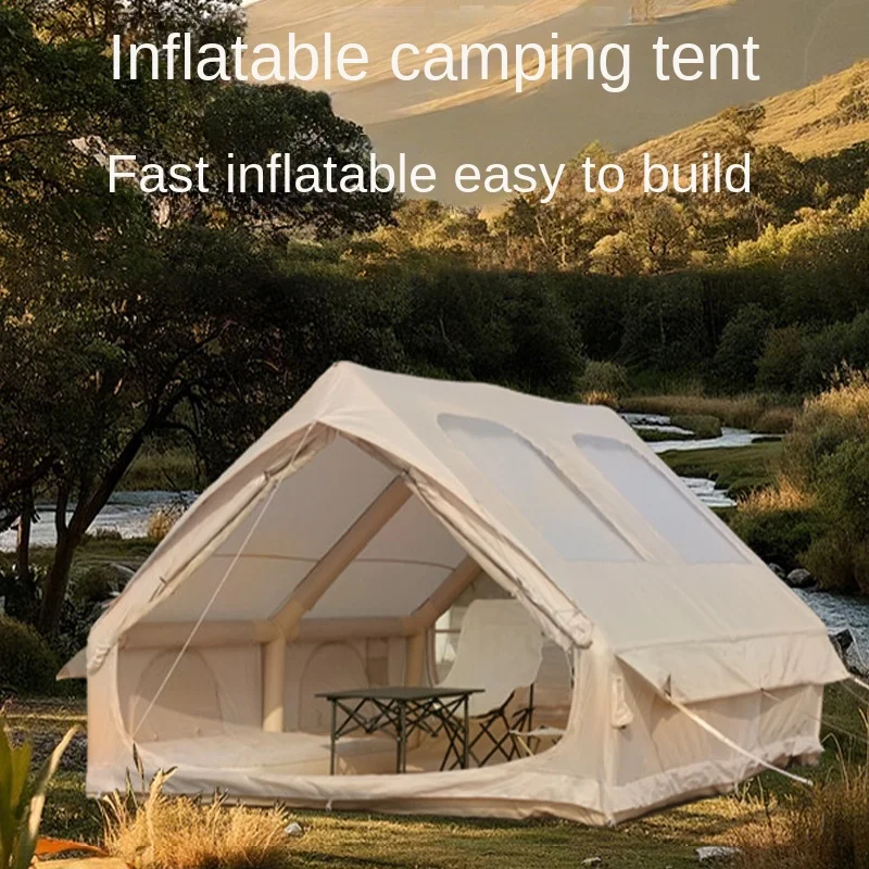 Outdoor Camping Zelt 6.3 ㎡ Zusammenklappbares tragbares Zelt für 5–8 Personen, Nacht, Camping, verdicktes, sonnenfestes, regensicheres, aufblasbares Zelt Image