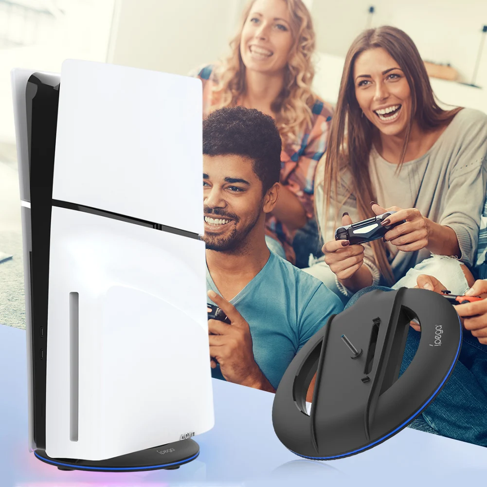 Vertikaler Standfuß Basisständer Halterung Ersatz für PS5 Slim Konsole Disc und Digital für Playstation 5 Slim Konsole Image