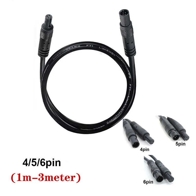 1-5M 4 5 6 Pin Core Stecker auf Buchse Kabel Auto Rückansicht Fahrzeug DVR Kamera Verlängerung Stecker Kabel HD Monitor Kamera Draht