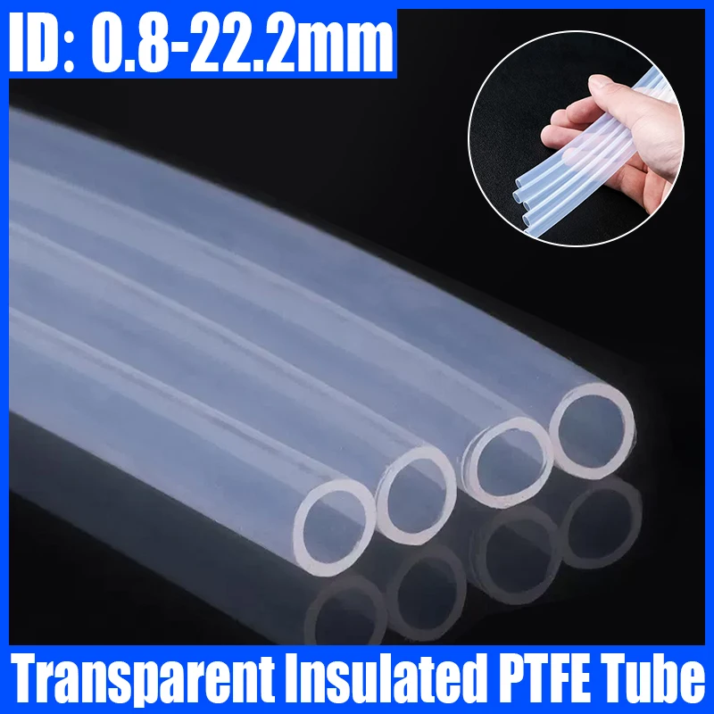 1/5 Meter transparentes Ptfe-Rohr klares Fep-Rohr isoliertes Pfa-Rohr für 3D-Druckerteile ID 0,8-22,2mm oder 1,6-25,4mm Image