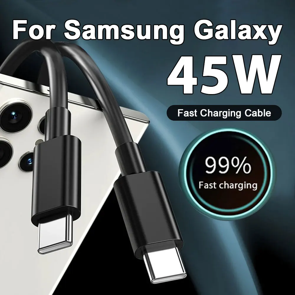 PD 45 W Schnellladekabel für Samsung Galaxy S25 S24 S23 S22 S21 Ultra Plus USB C Datenkabel A56 A55 A54 Note 20 10 Zubehör Image