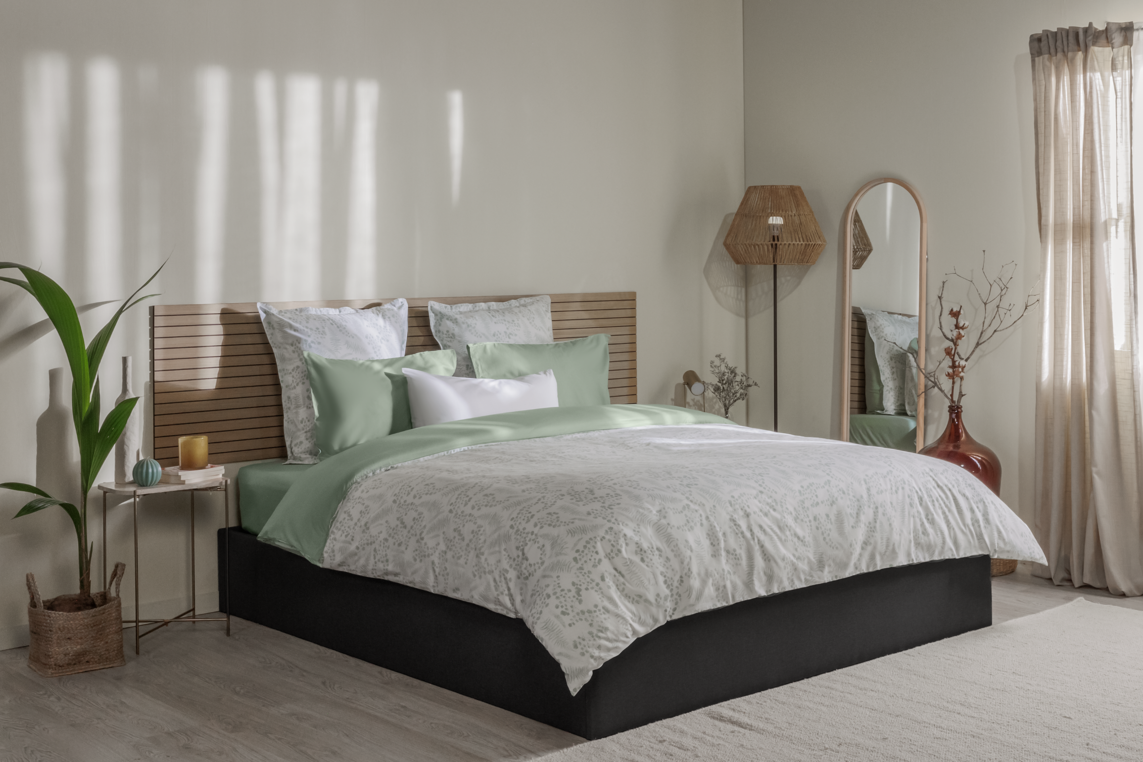 Housse de couette Percale de coton Emma 260x240 - Gris Foncé