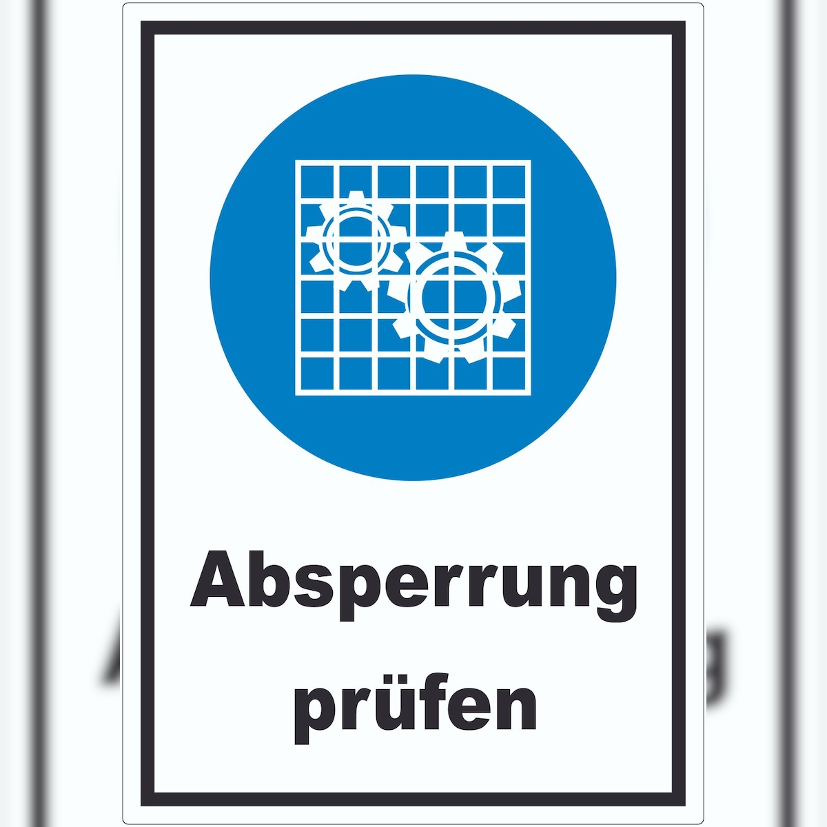 HB-Druck Absperrung prüfen Aufkleber A2 (420x594mm)