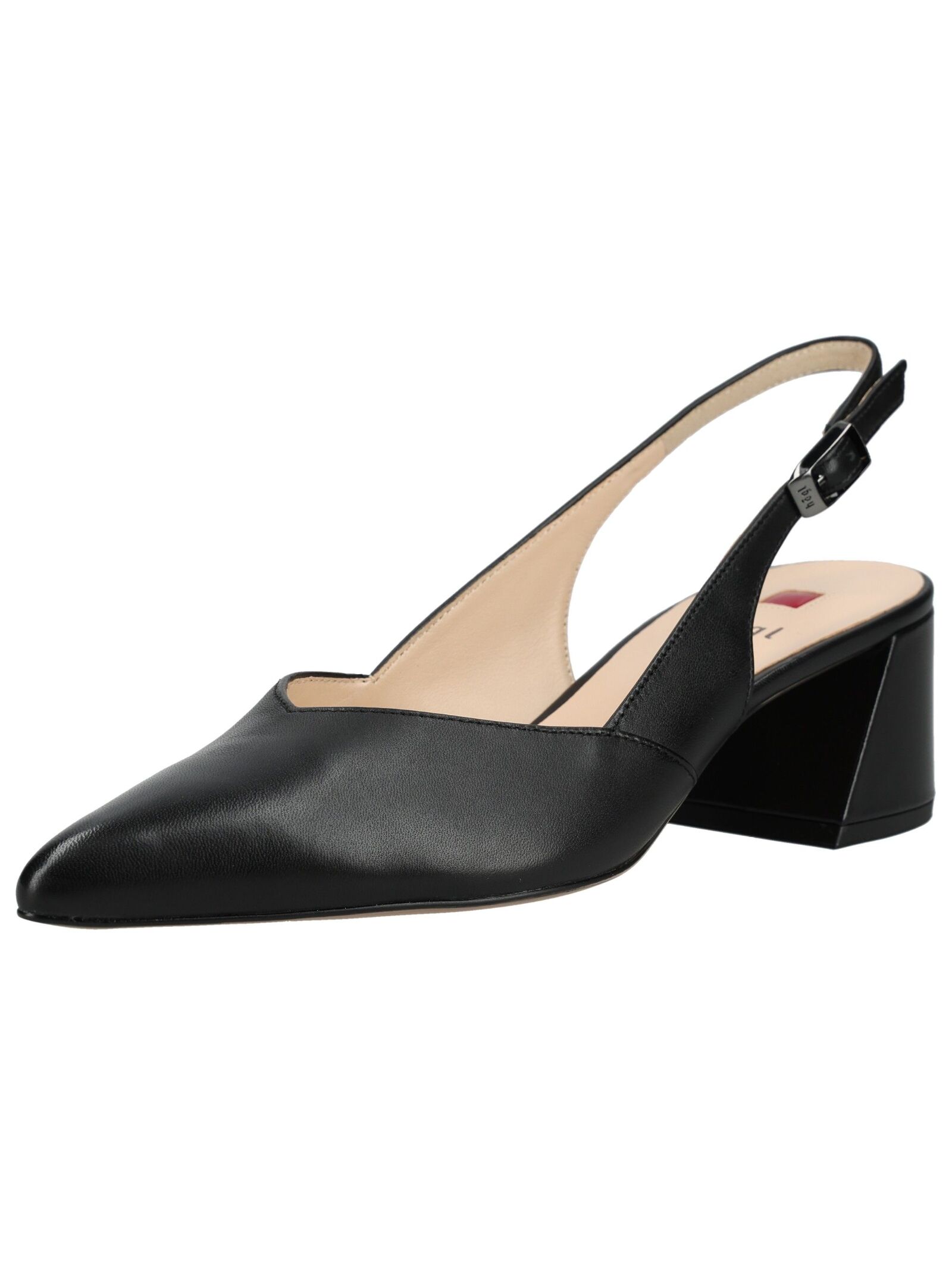 Slingpumps HÖGL "Högl Pumps Leder", Damen, Gr. 40, schwarz, Leder, Schuhe Slingpumps