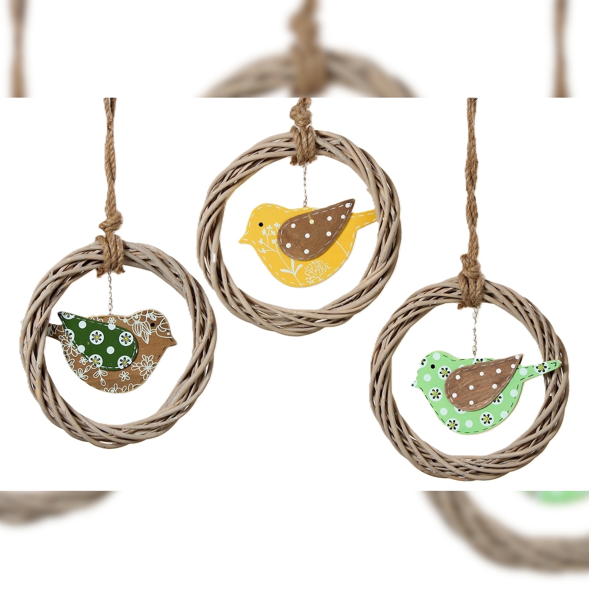 BOLTZE Gruppe GmbH Türkranz Weide Holz Vogel Hängen Ø 21 cm Stückpreis Image