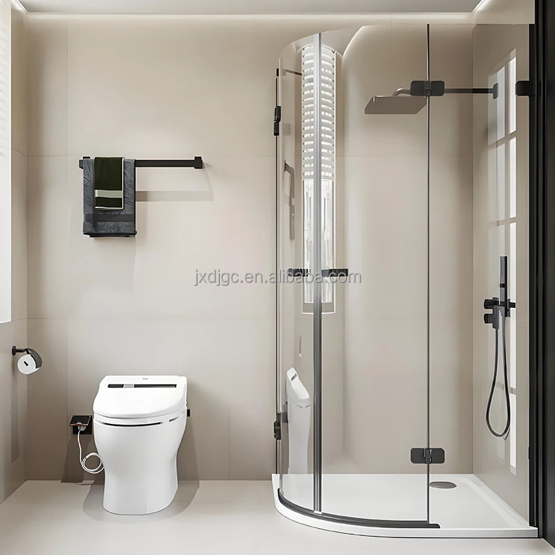 Tragbare Dampfdusche aus gehärtetem Glas, Badezimmer-Duschkabine, Bade-Duschkabine