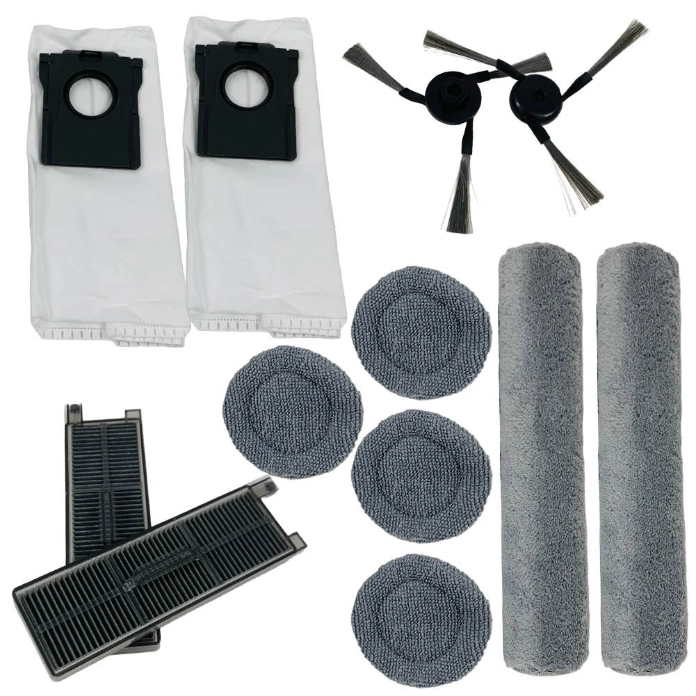 Für Mova Z50 Ultra / Z5 / Z50 Pro Roboterstaubsauger 12-teiliges Zubehörset: Seitenbürste, Mopp, Staubbeutel, Filter Image