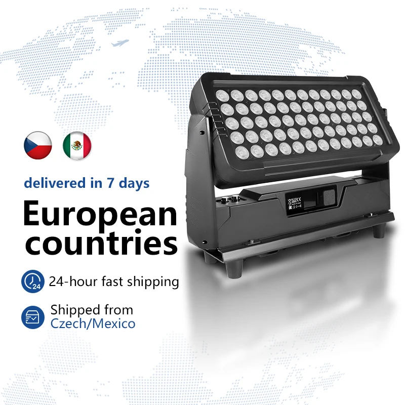 AICPOSE LED DMX 60x10W RGBW 4in1 Wandfluter IP65 Outdoor LED City Color Light Bühnenbeleuchtung DJ Party Licht