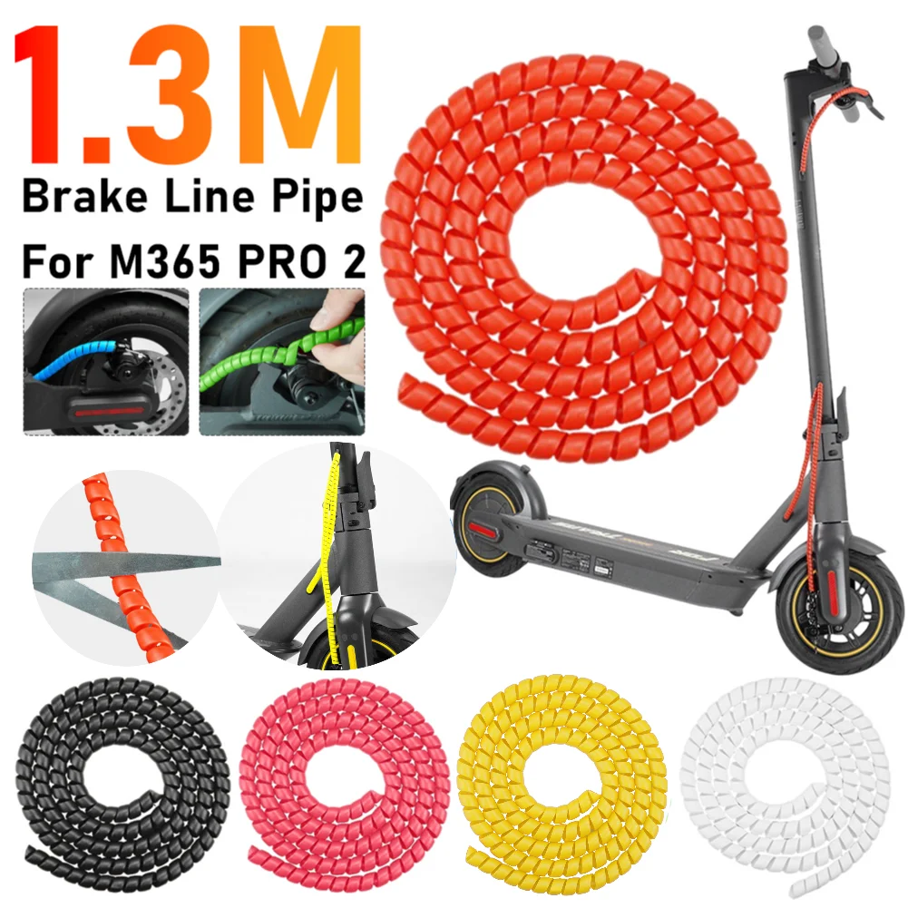 1,3 m flexible Spirale Wrap Elektroroller Kabelschutz Abdeckung Linie Organizer Rohr Schutzhülle Abdeckung Rohr Pet Bite Image