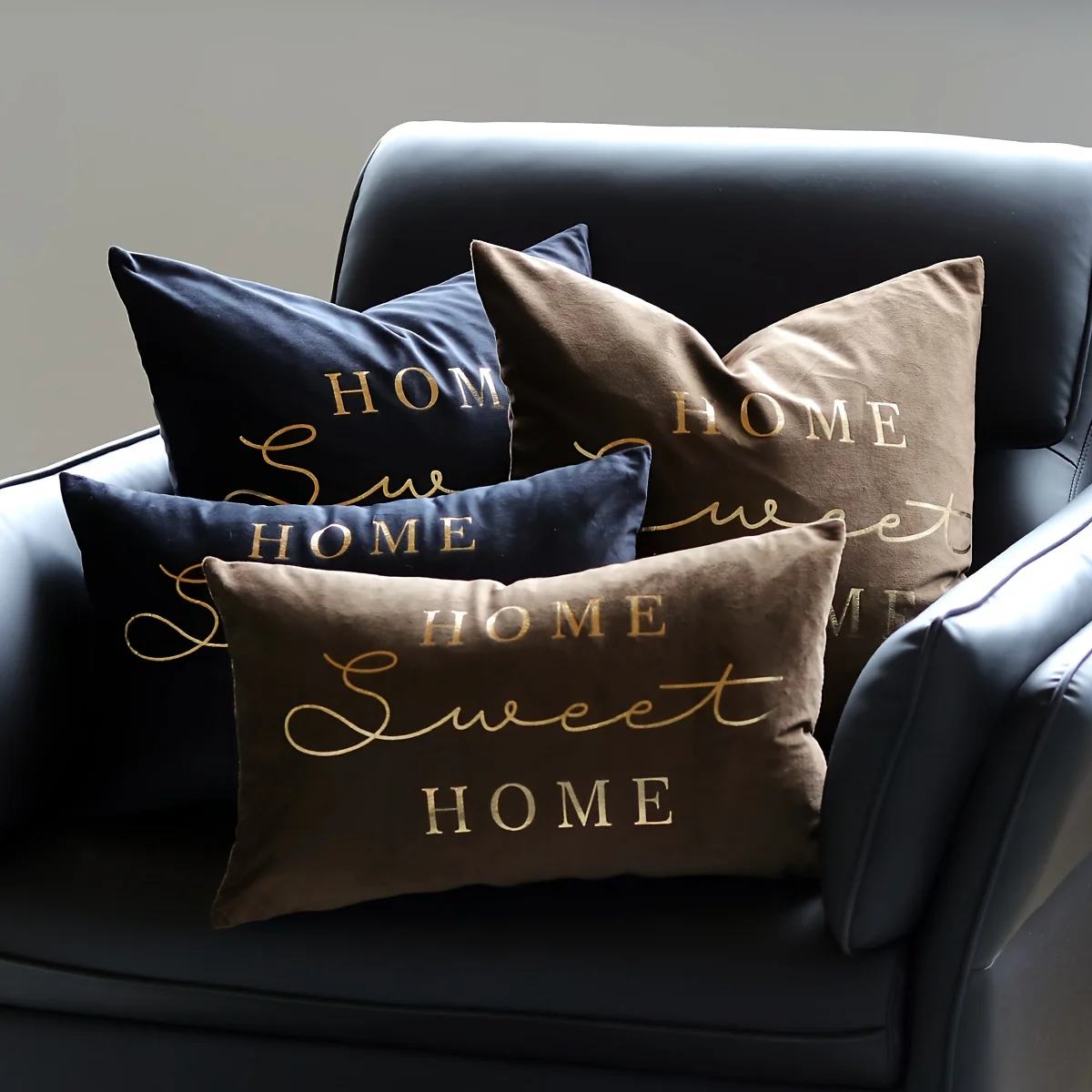 VIKAMA Moderner Überwurf-Kissenbezug aus Polyester, doppelseitig bedruckter Kissenbezug mit Reißverschluss, geeignet für Wohnzimmersofa Image