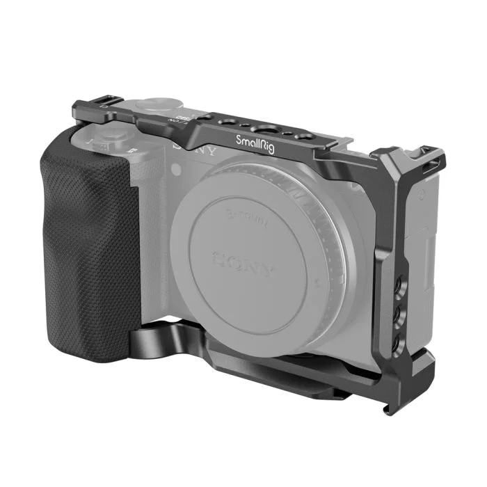 SmallRig Kamerakäfig mit Silikonkäfiggriff. Integrierte Arca-Schnellwechselplatte. Cage Rig Kit für Sony ZV-E10 3538 Image