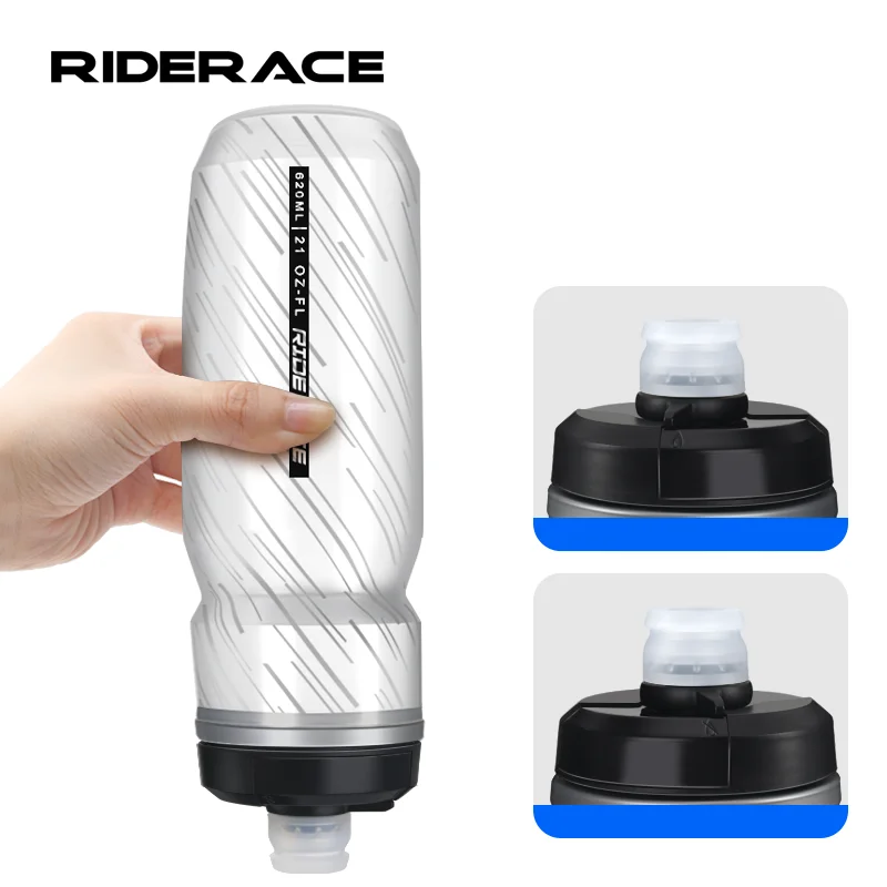 Outdoor-Sport-Fahrrad-Trinkflasche, doppelwandig, isoliert, thermisch, quetschbar, leicht, 620 ml Image