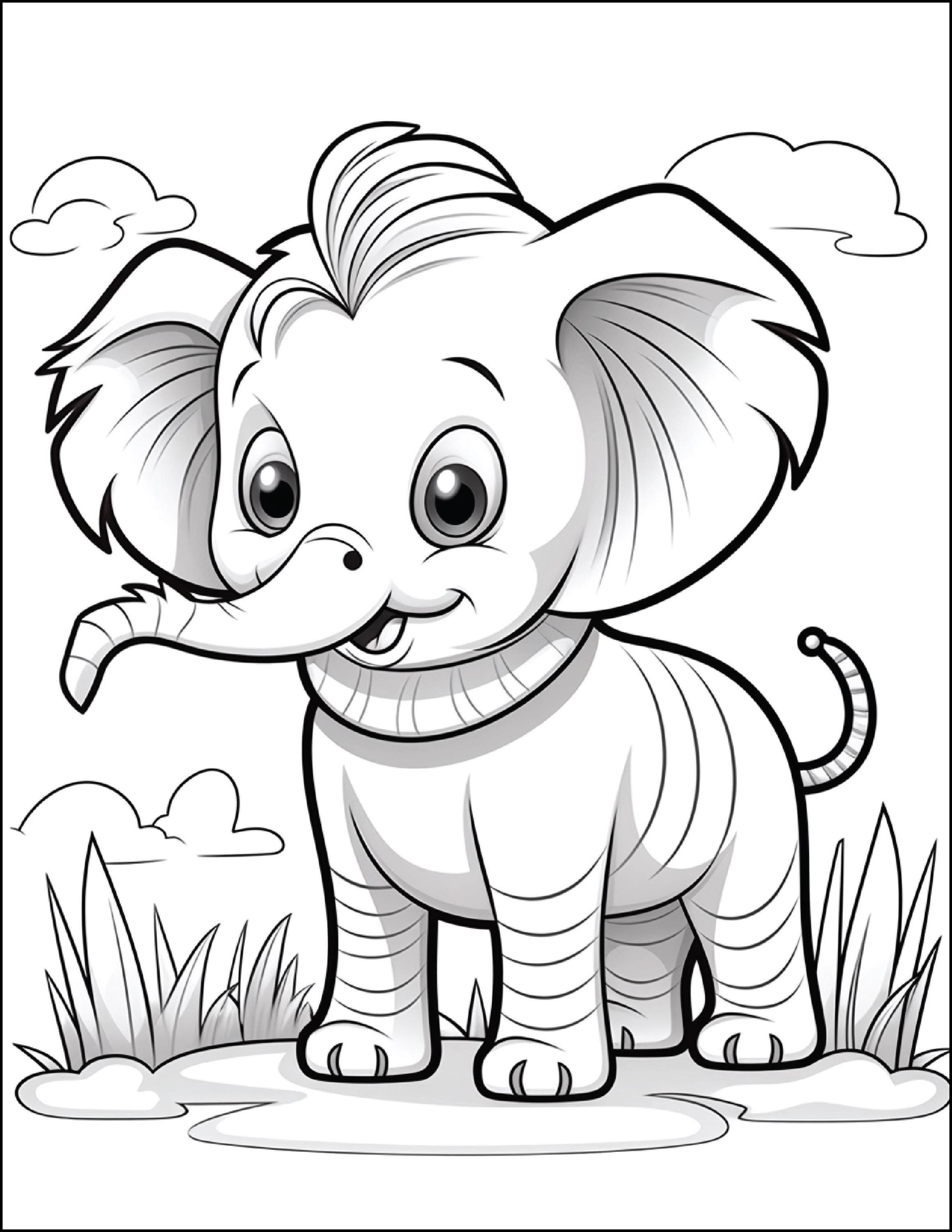 200 pagine da colorare di animali del safari, libro da colorare, libro da colorare per adulti, libro da colorare per bambini, pagine da colorare per b