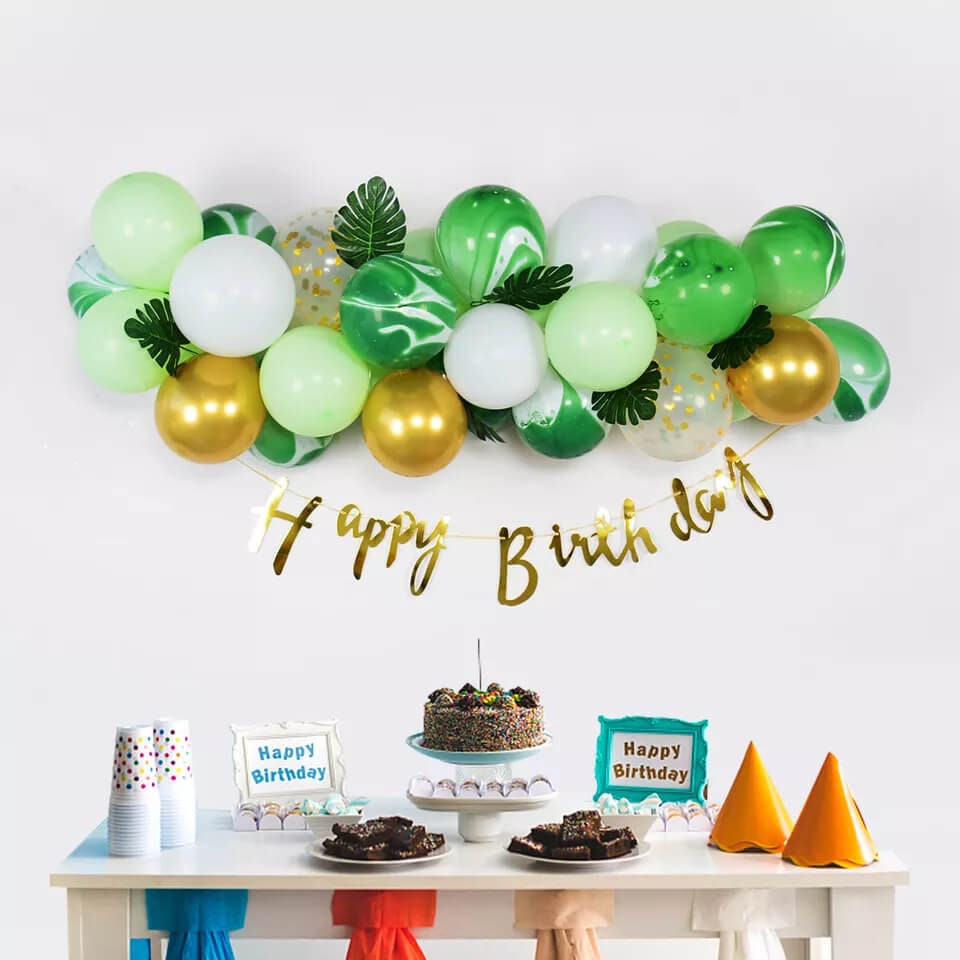 Set di arco di palloncini giungla verde, kit arco di palloncini a tema animali, arco di palloncini safari, palloncini per feste in giardino,