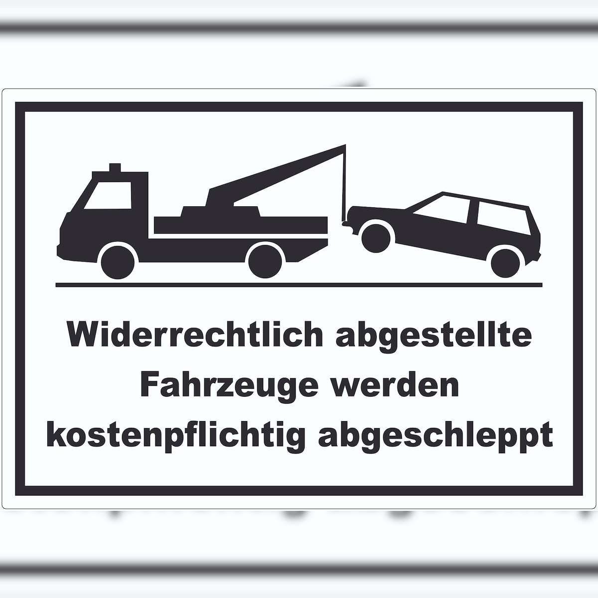 HB-Druck Widerrechtlich abgestellte Fahrzeuge Aufkleber A2 (420x594mm) Image