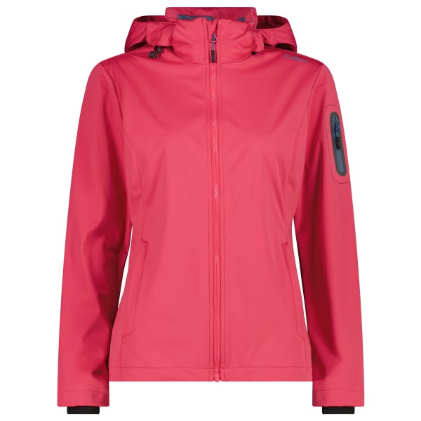 CMP - Women's Light Softshell Jacket Zip Hood - Softshelljacke Gr 50 rosa/rot