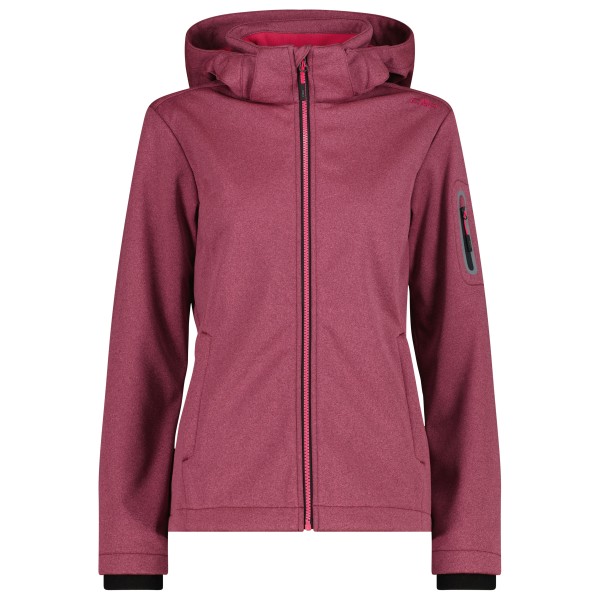 CMP - Women's Softshell Jacket Zip Hood - Softshelljacke Gr 50 rot/rosa