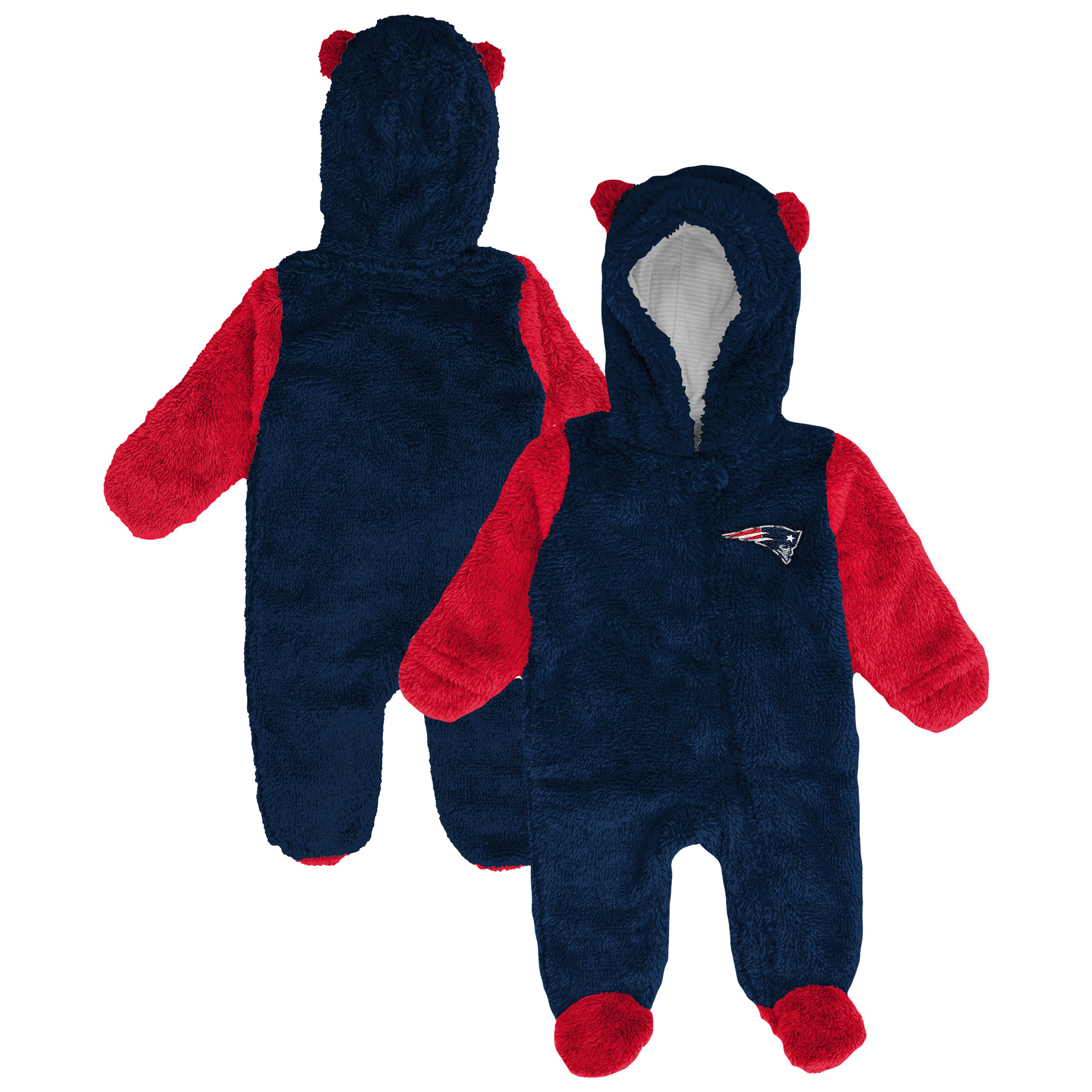 "New England Patriots Stay Napping Teddy Fleece-Strampler – Neugeborene" Image