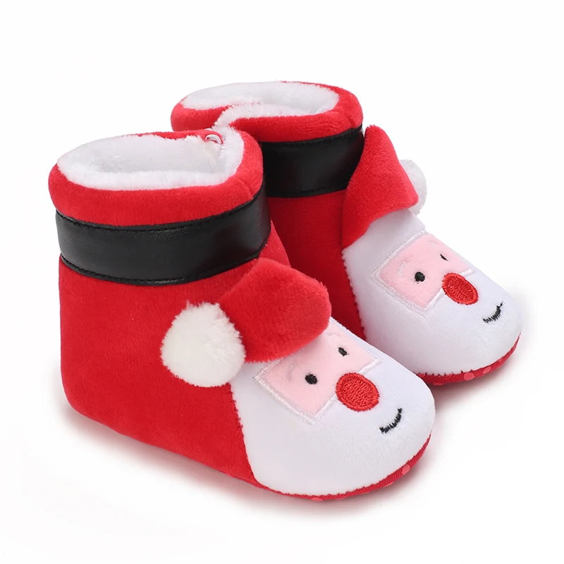Winter Neue Baby Schnee Stiefel Baumwolle Stiefel Mit Wolle Garn Stiefel Weihnachten Hirsch 0-1 Jahr Alt Weiche Sohlen männer Und Frauen Image