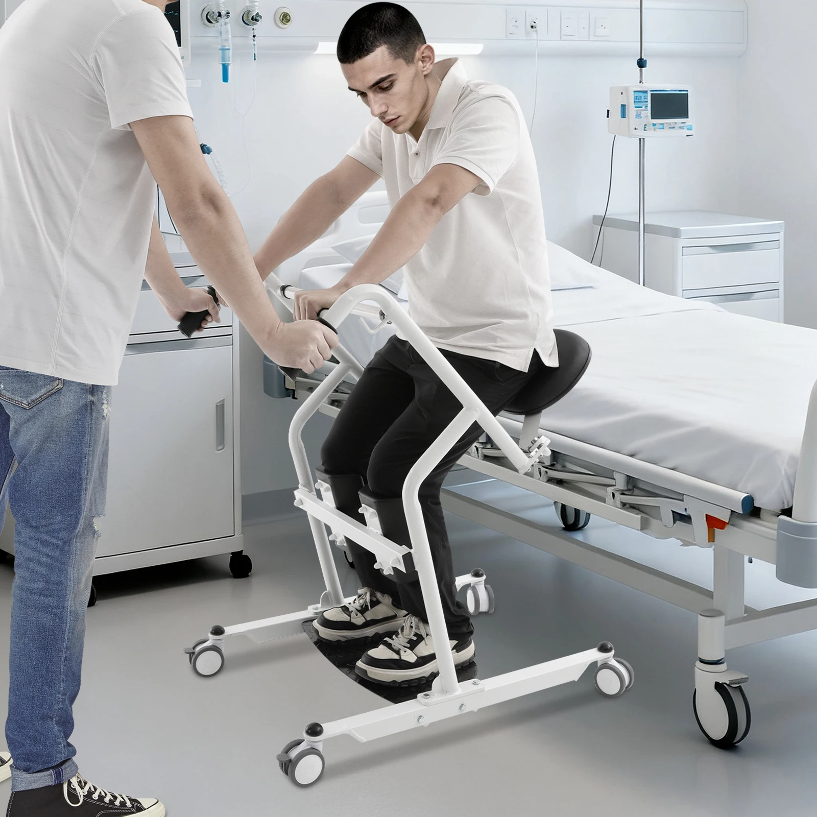 Patientenlifter mit Aufstehhilfe für den Heimgebrauch, Verstellbare Pflege- und Transferhilfe Image