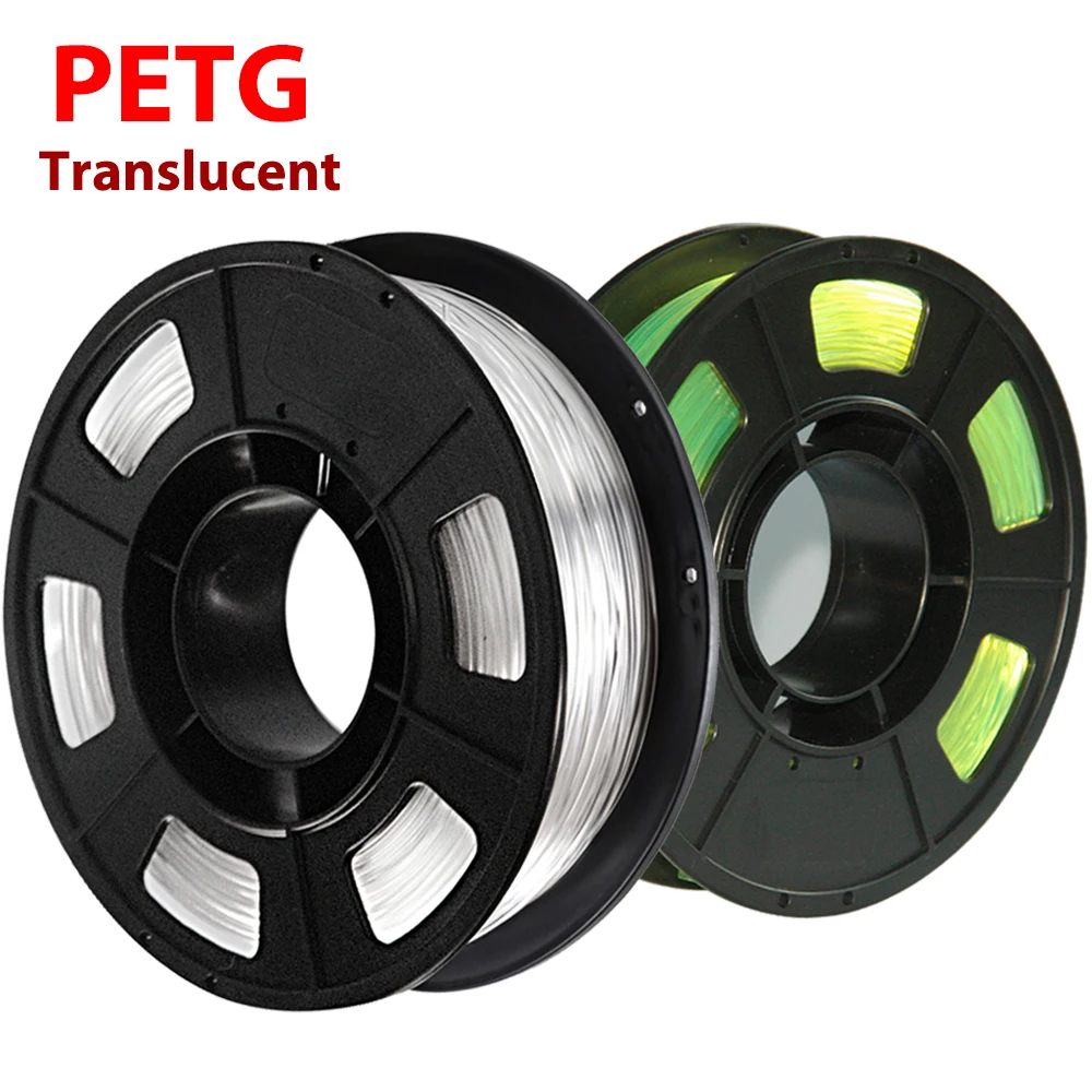 Hochwertiges 95A PETG 3D-Filament, 1,75 mm, durchscheinend, rot, einfarbig, 250 g, 500 g, Sublimation, Hochglanzdruck, 3D-Materialien, Petg Image
