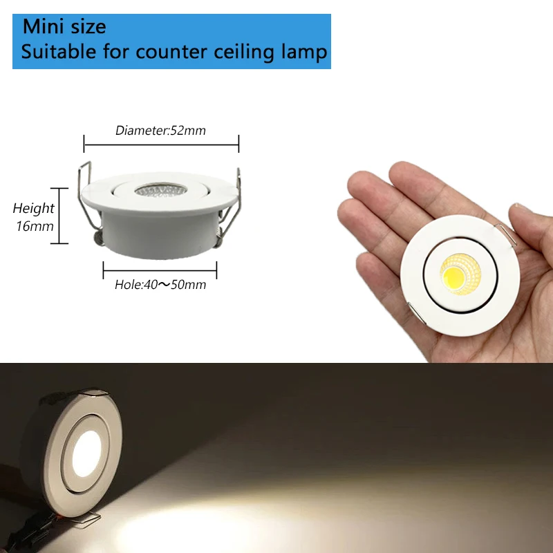 4 stücke Mini LED 1W 3W Dimmbare Beleuchtung Eingebettet AC85-265V Aluminium Schrank Decke Licht Wohnzimmer Küche Vitrine