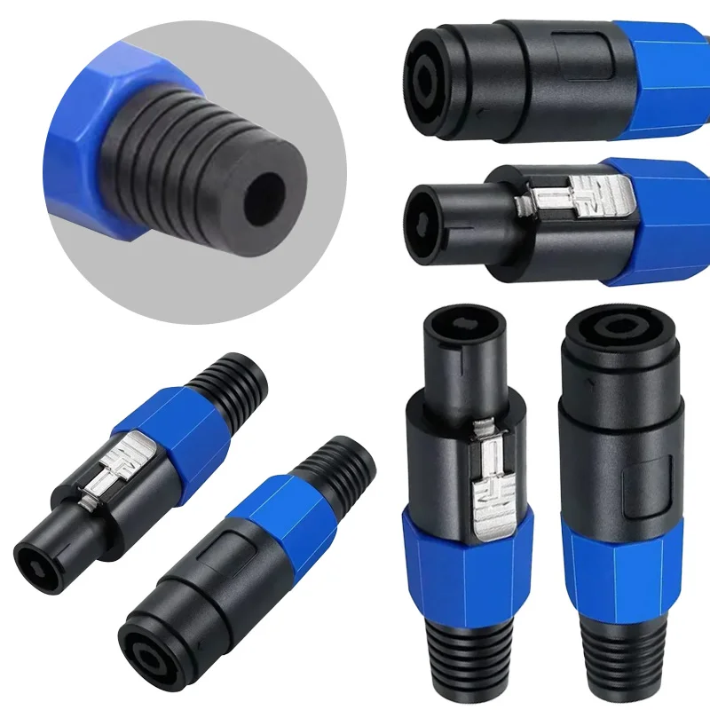 2/4 Stücke Lautsprecher Powercon Stecker 4 Pin 4 Core Locking Steckdose Professionelle Audio Power Stecker Speakon Stecker Image