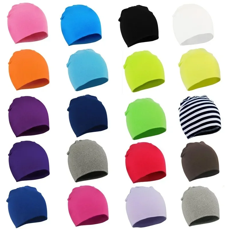 2020 frühling Herbst Neue Baby Hut Junge Mädchen Kinder Kleinkind Infant Marke Candy Farbe Caps Warme Baumwolle Nette Beanies Hüte neugeborenen Requisiten Image