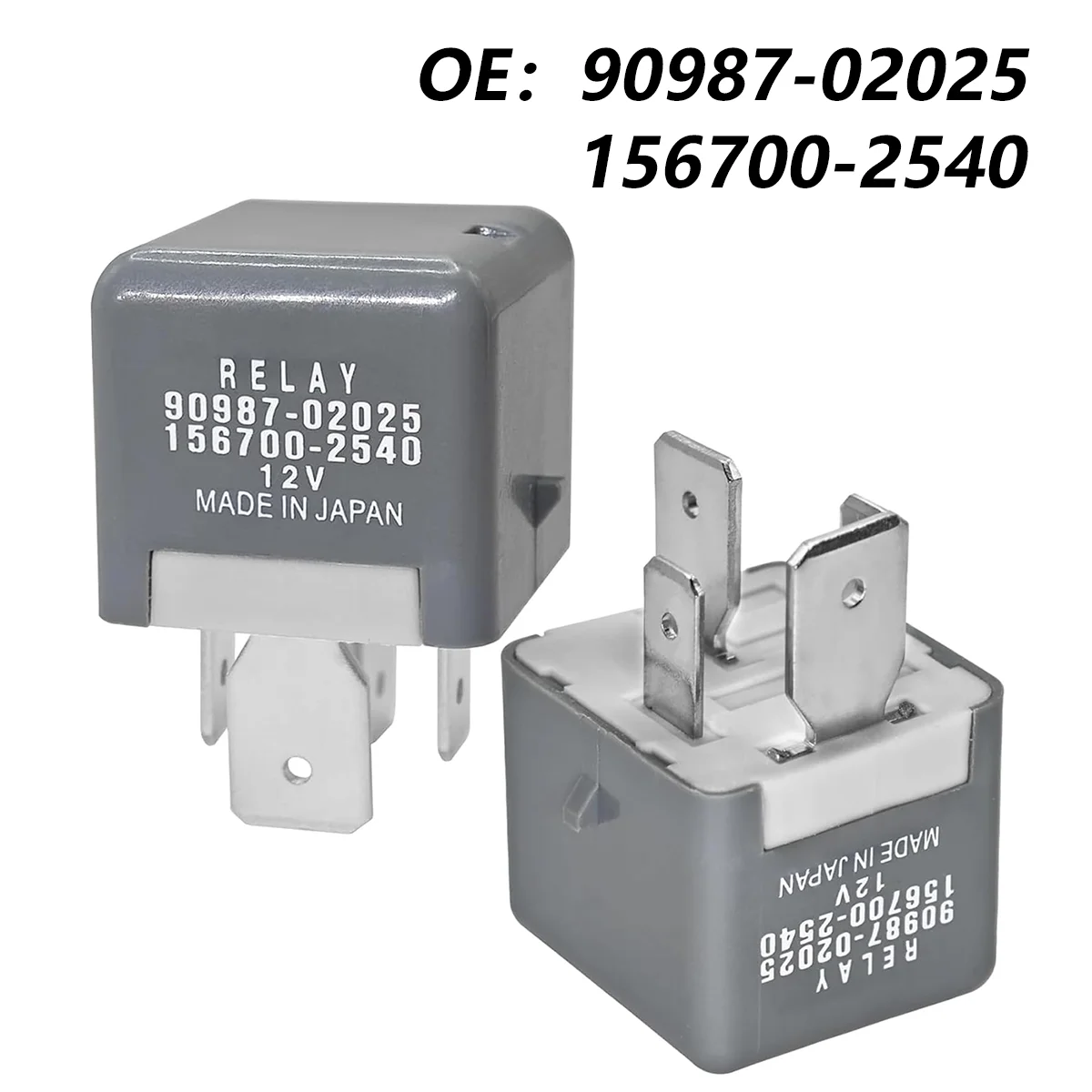 Neues 4-poliges 12 V 80 A elektronisches Blinkrelais 90987-02025 156700-2540 Autos Klimaanlage Kompressoren Blinkrelais Image