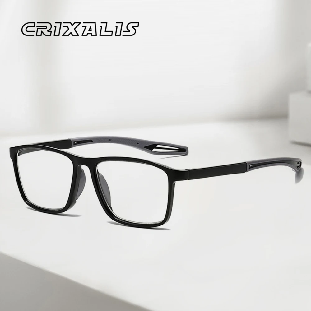 CRIXALIS Fashion Square Lesebrille für Männer und Frauen TR90 Rahmen Brillen Unisex +1,0 +1,25 +1,5 +1,75 +2,0 + 2,25 +2,5 Image